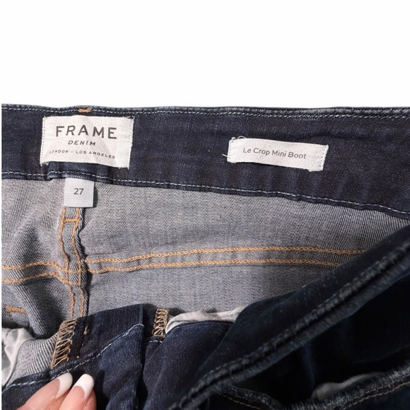 Frame Denim Le Crop Mini Boot Jeans with Hem Slits Sz 27 - Picture 8 of 13
